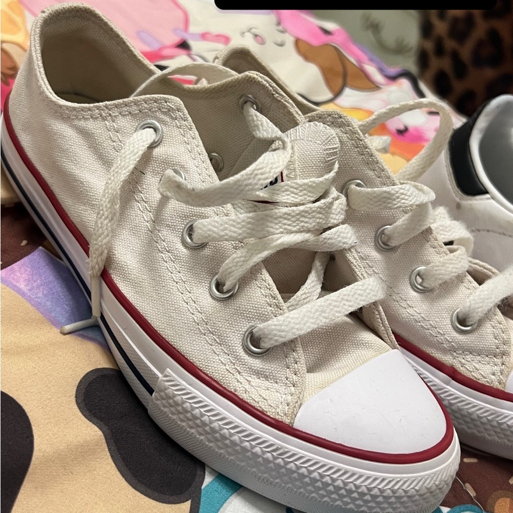Converse Kids' Off-White Canvas Sneakers